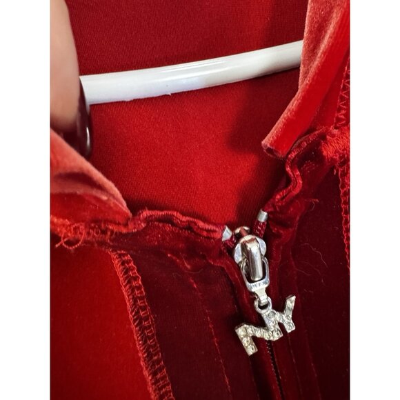 Blissninja OOAK Red Velour Patchwork Hooded Overcoat Elf Whimsigoth Fairy Grunge - Picture 9 of 14